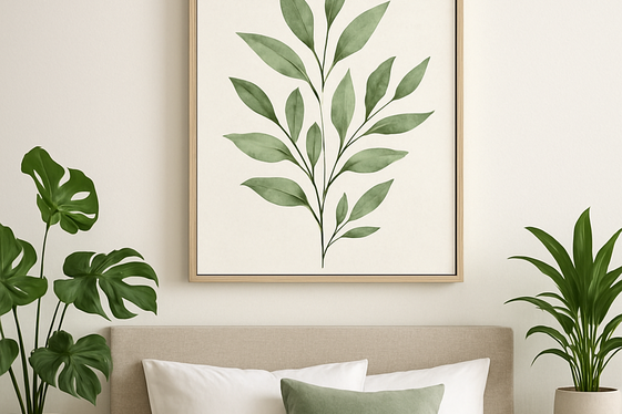 Using Botanical Wall Art to Compliment Greenery illustration