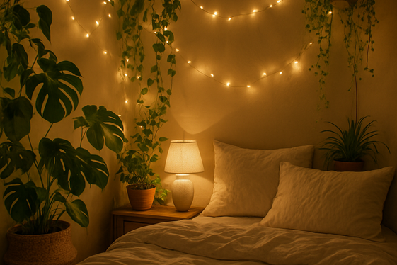 Combining Greenery with Soft Lighting illustration