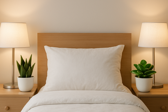 Placing Small Potted Plants on Nightstands illustration