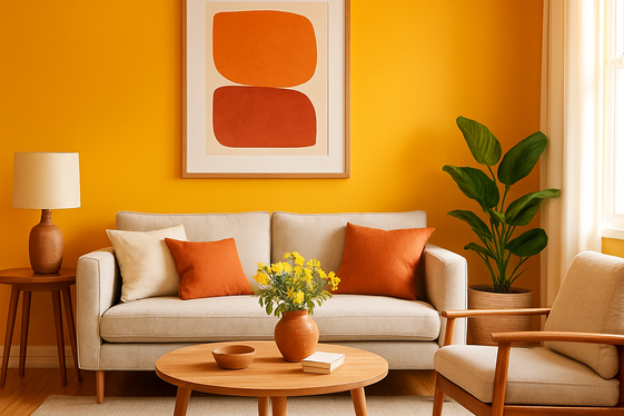 Golden Yellow to Energize Your Living Room illustration