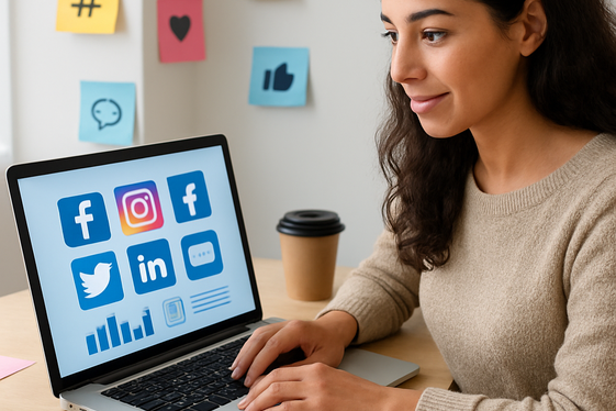 Manage Social Media Accounts for Small Businesses illustration