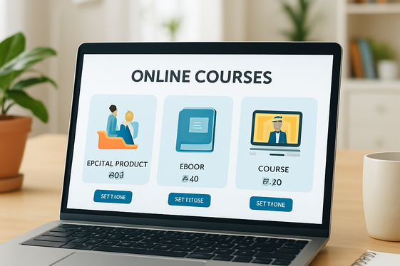 Sell Digital Products or Courses illustration