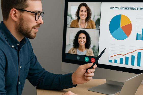 Digital Marketing Strategist for Remote Teams illustration
