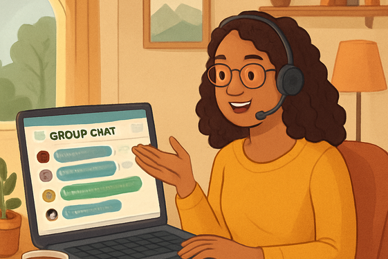 Online Community Manager Careers illustration