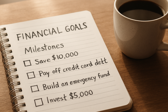 Set Financial Goals with Clear Milestones illustration
