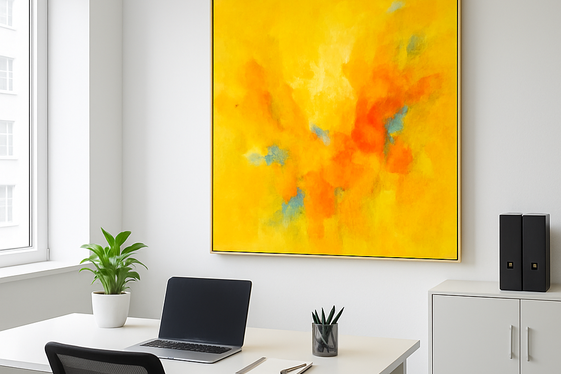Display Yellow Artwork to Inspire Creativity illustration