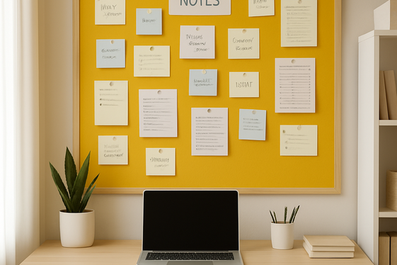 Install Yellow Bulletin Boards for Organizational Functionality illustration