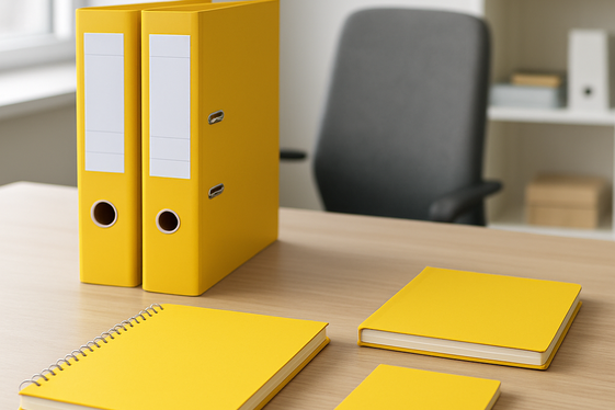 Design with Yellow Office Supplies for a Cohesive Look illustration