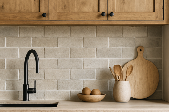 Textured Backsplashes in Neutral Colors illustration