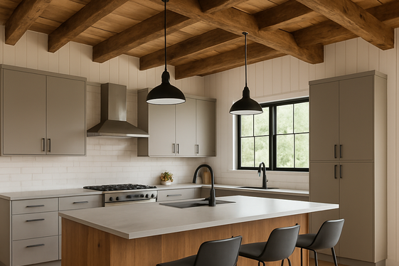 Exposed Beams Highlighting Rustic Architecture illustration