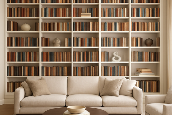 Floor-to-Ceiling Built-In Shelves for Grand Statement Walls illustration