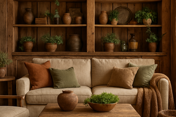Rustic Wood Built-In Shelves to Add Warmth and Character illustration