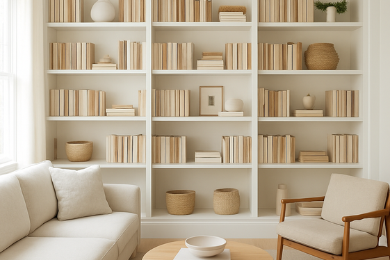 Custom Built-Ins with Adjustable Shelves for Versatility illustration