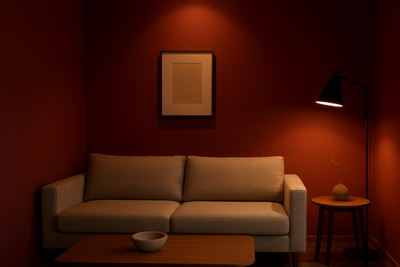 Dark Red Walls in Small Spaces for Depth illustration