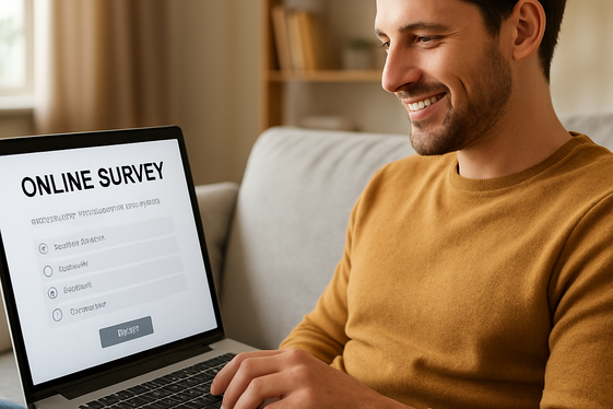 Online Survey Participant: Making Money Sharing Opinions illustration