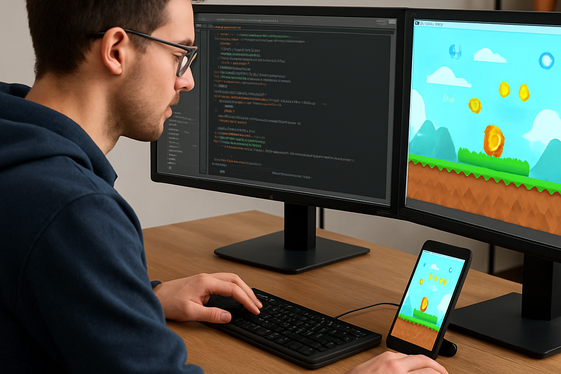 Create a Mobile App or Game illustration