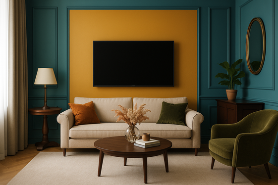 Leveraging Color Contrast to Enhance Off Center TV Walls illustration