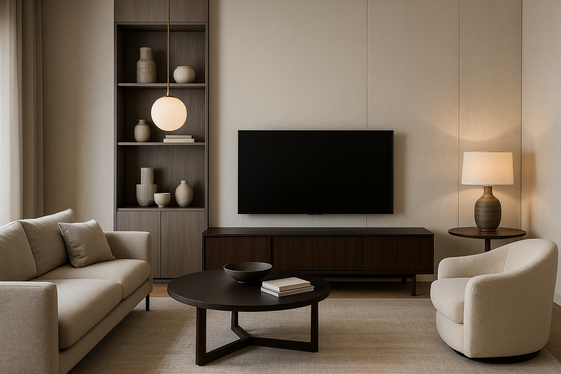 Creating Visual Flow with Off Center Entertainment Centers illustration