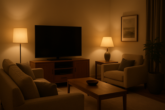 Optimizing Lighting for Off Center TV Setups illustration