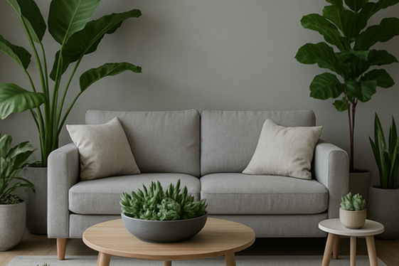 Using Greenery to Complement Grey Tones illustration
