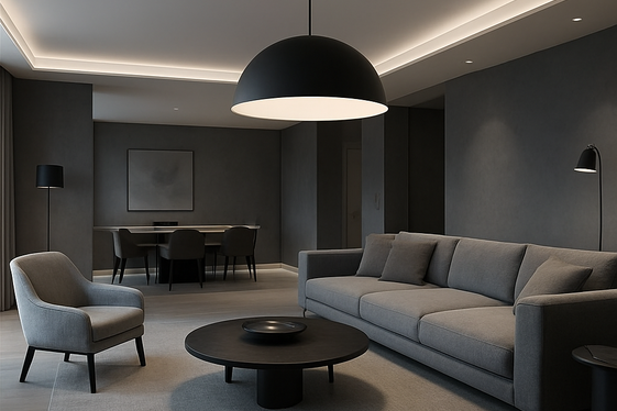 Maintaining Balance in Open Concept Grey Spaces illustration
