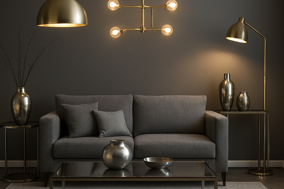 Adding Metallic Elements to Elevate Grey Rooms illustration