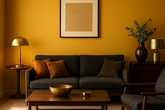 Bold Mustard Yellow for an Energetic Living Room illustration