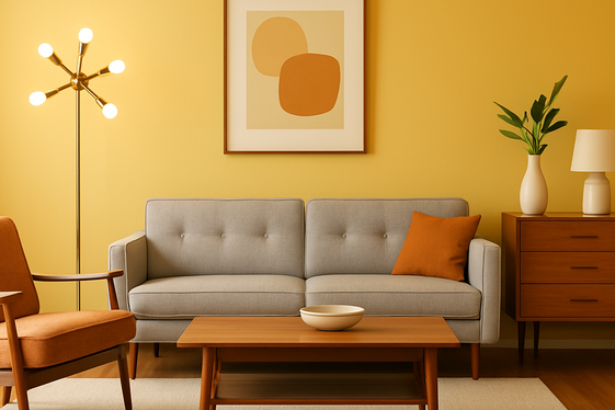 Incorporating Yellow with Mid-Century Modern Furniture illustration