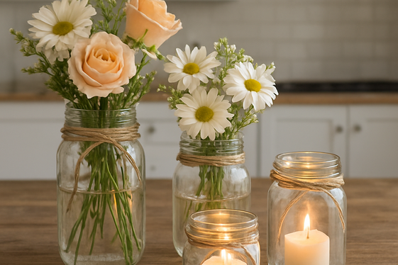 Mason Jar Displays for Casual Charm illustration