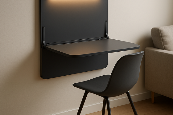 Wall-Mounted Desks to Free Floor Space illustration