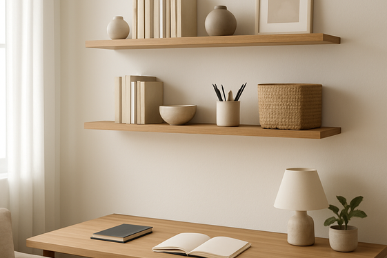 Floating Shelves for Office Essentials illustration