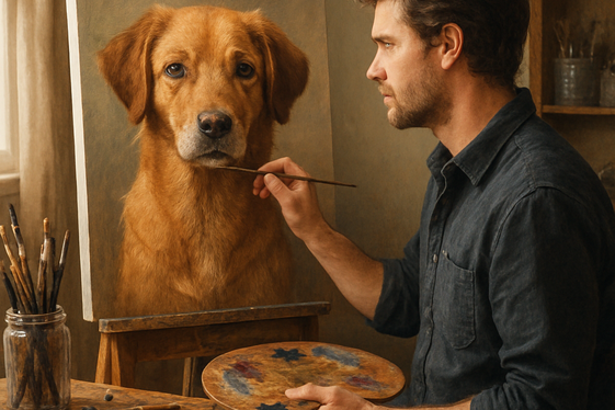 Create and Sell Artistic Dog Portraits illustration