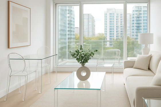 Invest in Transparent or Light Furniture illustration