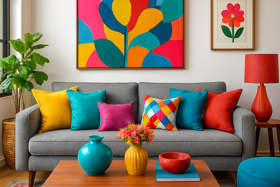 Add Pops of Color with Accessories illustration