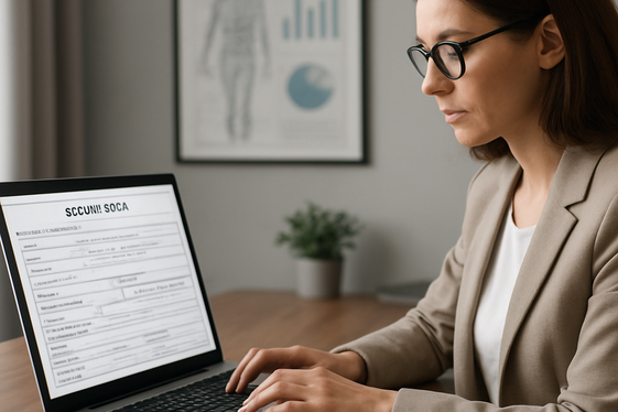 Data Entry Clerk for Medical Forms illustration