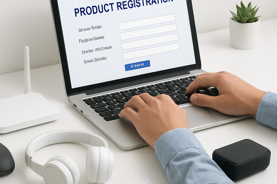 Product Registration Form Entry illustration
