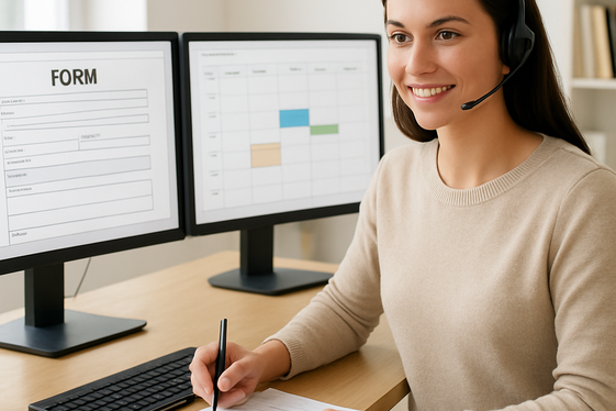 Virtual Assistant Form Filling Roles illustration