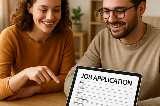 Job Application Form Filling Assistance illustration