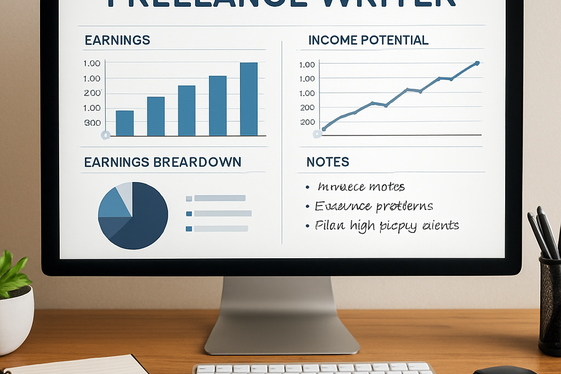 Understanding the Income Potential of Freelance Writing in illustration