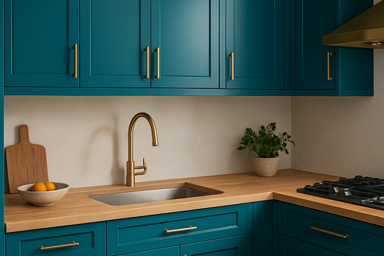 Vibrant Teal: Statement with Depth illustration