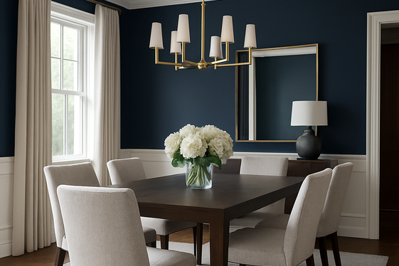 Deep Navy Blue: Classic Meets Contemporary illustration