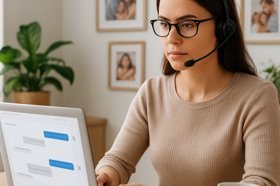 Alorica At Home: Customer Service Chat Representative illustration