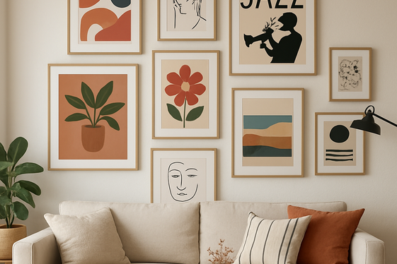 Highlighting Personal Style with Wall Art illustration