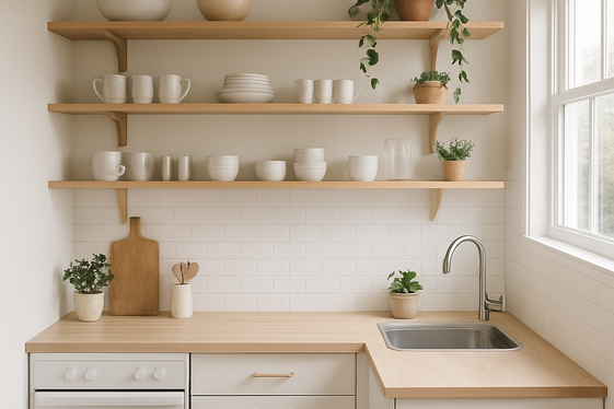 Open Shelving to Increase Visual Space illustration