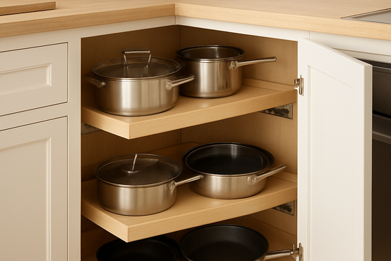 Corner Drawers and Cabinets illustration