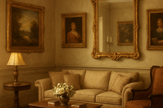 Classic Artwork and Framed Mirrors illustration