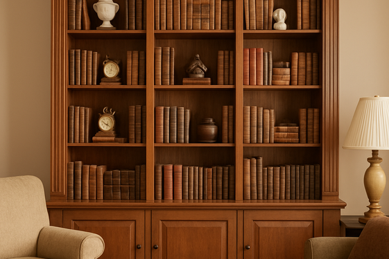 Built-in Shelving with Classic Styling illustration
