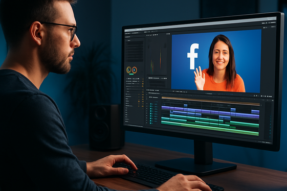 Work From Home Facebook Video Editor Openings illustration