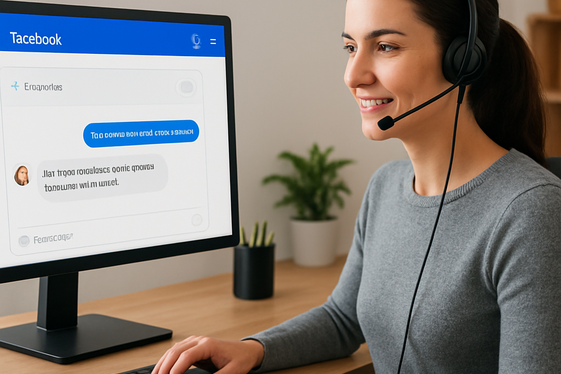 Virtual Facebook Customer Support Jobs for US Homeowners illustration