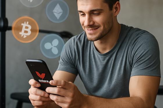Workout and Earn Bitcoin with Lympo illustration